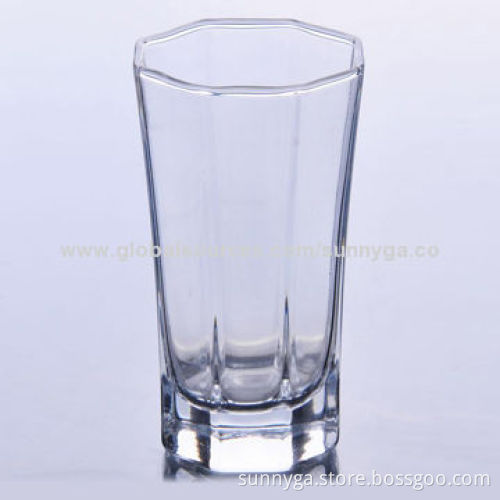Machine Blown Glass Cup with 115mL Volume and Eight Angle